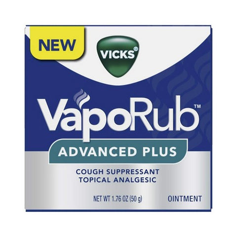 Vicks, VapoRub Advanced Plus Cough Suppressant, 1.76 Oz