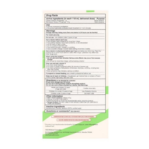 Foster And Thrive, Ready To Use Enema Saline Laxative, 4.5 Oz