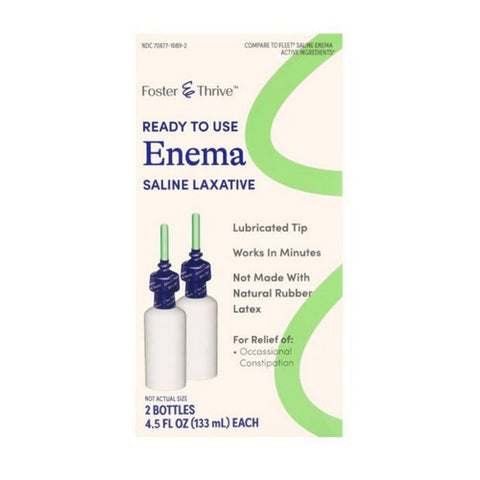 Foster And Thrive, Ready To Use Enema Saline Laxative, 4.5 Oz