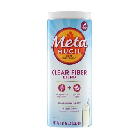 Metamucil, Clear Fiber Blend Powder Unflavored, 11.6 Oz