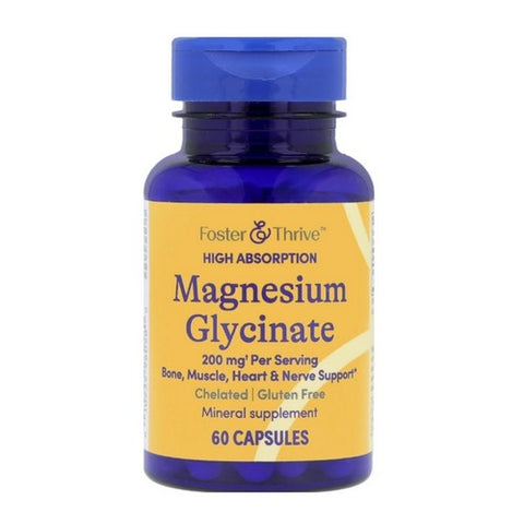 Foster And Thrive, Magnesium Glycinate, 200 Mg, 60 Caps