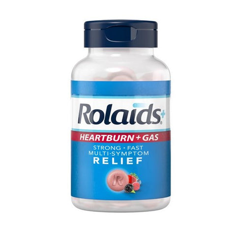 Rolaids, Digestive Heartburn Plus Gas Chewable, 60 Count