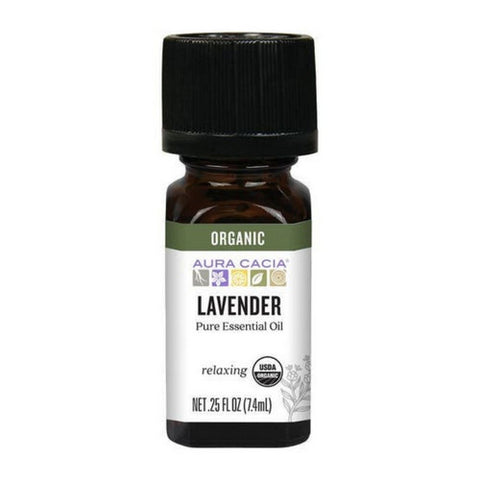 Aura Cacia, Aura Cacia Organic Lavender Essential Oil, 0.25 Oz