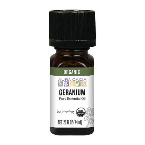 Aura Cacia, Aura Cacia Organic Geranium Essential Oil, 0.25 Oz