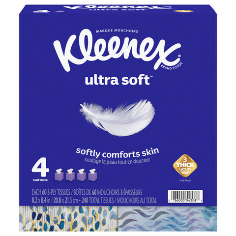 Ultra Soft Soft Facial Tissue Cube Box 240 Count (Case Of 12) by Kleenex