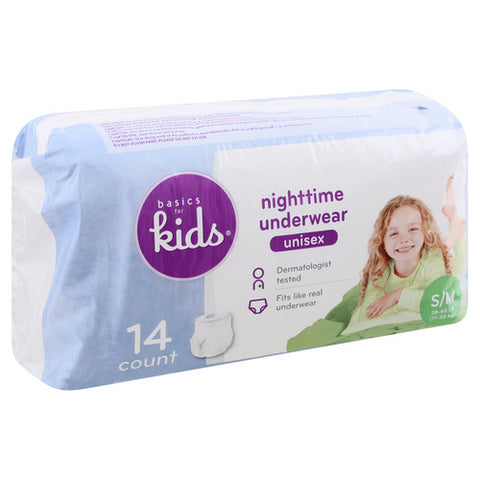 Nighttime Underwear Unisex 14 Count (Case Of 4) by Baby Basics