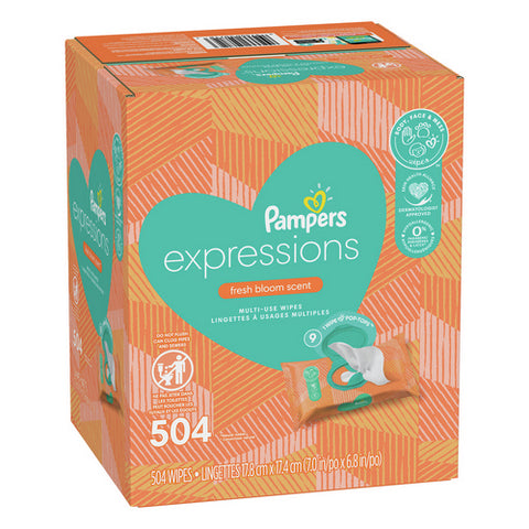 Expressions Multi Use Wipes Fresh Bloom Scent 504 Count by Pampers