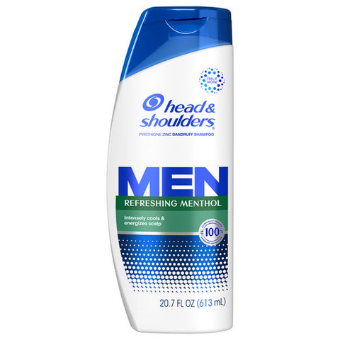 Men's Anti-Dandruff Refreshing Menthol Shampoo 20.7 Oz (Case Of 4) by Head & Shoulders