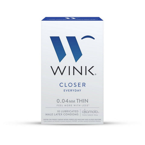 Closer Everyday 0.04 MM Thin Lubricated Condoms 10 Count (Case Of 6) by Wink