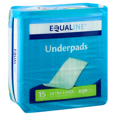 Extra Large Moderate Absorbency Underpads 15 Count (Case Of 8) by Equaline