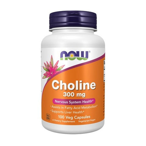 Now Foods, Choline, 300 mg, 100 Veg Capsules