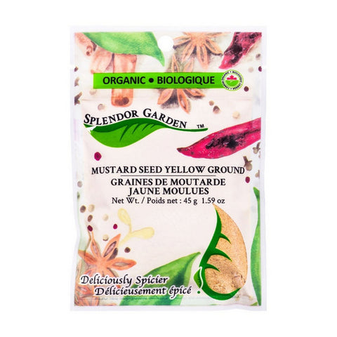 Organic Mustard Seed Yellow Ground 45 Grams (6 Count) by Splendor Garden