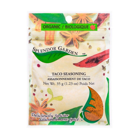 Organic Taco Seasoning 35 Grams (6 Count) by Splendor Garden
