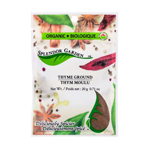 Organic Thyme Ground 20 Grams (6 Count) by Splendor Garden