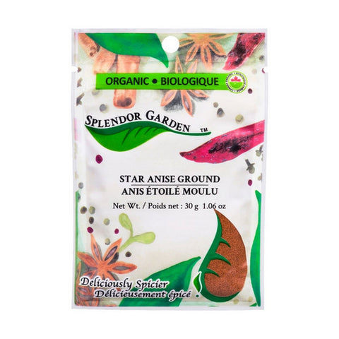 Organic Star Anise Ground 30 Grams (6 Count) by Splendor Garden