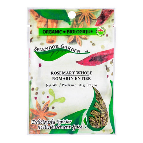 Organic Rosemary Whole 20 Grams (6 Count) by Splendor Garden