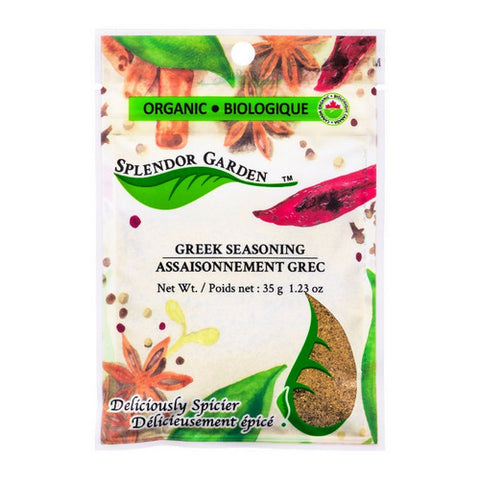 Organic Greek Seasoning 35 Grams (6 Count) by Splendor Garden