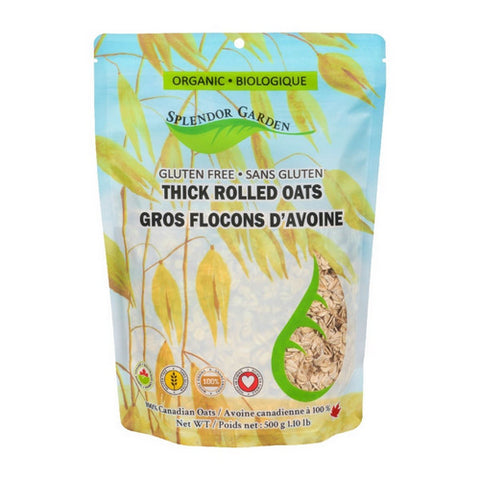 Organic Gluten Free Thick Rolled Oats 500 Grams (12 Count) by Splendor Garden
