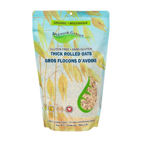 Orgnic Gluten Free Thick Rolled Oats 908 Grams (10 Count) by Splendor Garden
