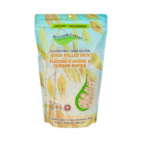 Organic Gluten Free Quick Rolled Oats 908 Grams (10 Count) by Splendor Garden
