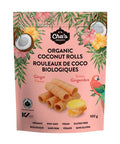 Organic Coconut Rolls Ginger 100 Grams (12 Count) by Chas Organics