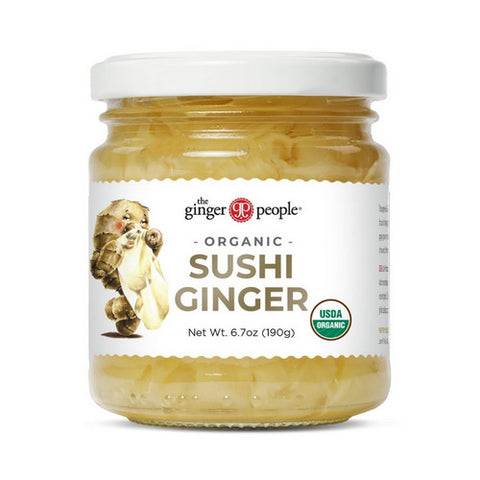 Organic Pickled Sushi Ginger 190 Grams (12 Count) by Ginger People