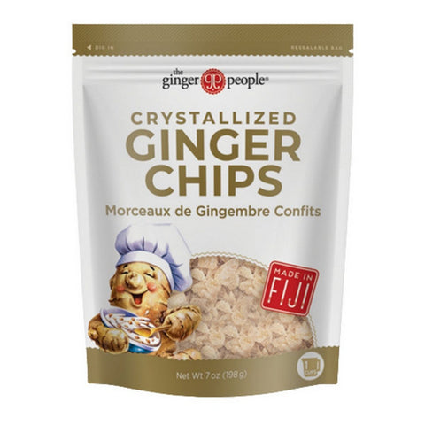 Crystallized Ginger Chips 198 Grams (12 Count) by Ginger People
