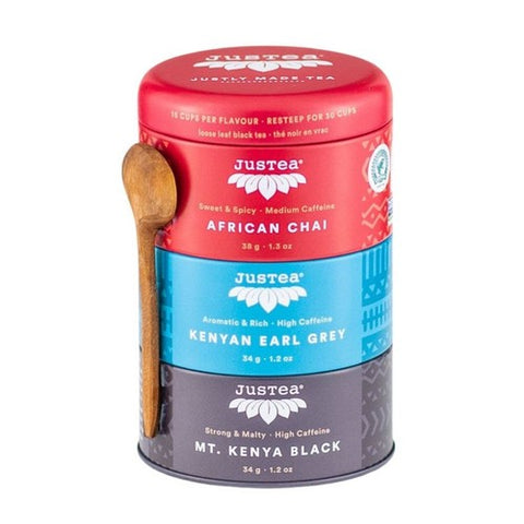Loose Leaf Black Tea Trio Tins 106 Grams (6 Count) by JusTea