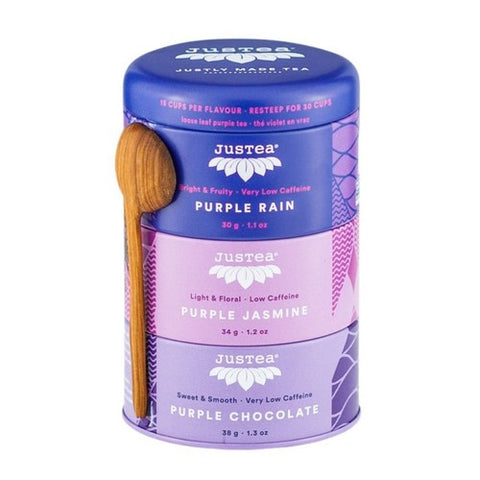 Loose Leaf Purple Tea Trio Tins 102 Grams (6 Count) by JusTea