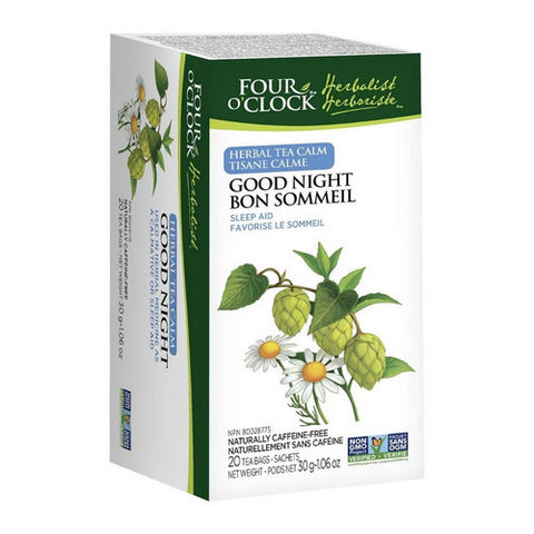 Good Night Herbal Tea 20 Bags (Pack of 6) by Four O'Clock Tea