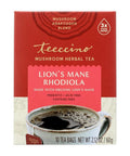 Lions Mane Rhodiola Mushroom Herbal Tea 10 Bags (Pack Of 6) by Teeccino