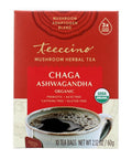 Chaga Ashwagandha Mushroom Herb Tea 10 Bags (Pack Of 6) by Teeccino