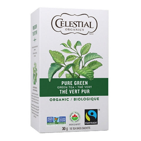 Organics Pure Green Tea 18 Bags (6 Count ) by Celestial Seasonings