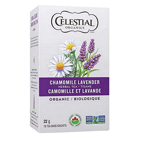 Organic Chamomile Lavender Tea 18 Bags (6 Count ) by Celestial Seasonings
