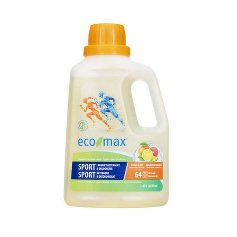 Sport Laundry Detergent Citrus 1.89 Liters (4 Count) by Eco Max