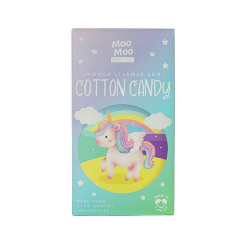 Shower Steamer Duo Cotton Candy 120 Grams by Moo Moo Bath Co