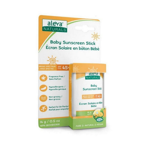 Baby Sunscreen Stick SPF 45 Plus 14 Grams by Aleva Naturals
