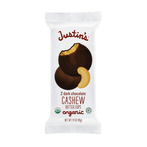 Organic Dark Chocolate Cashew Butter Cups 40 Grams (12 Count) by Justin's