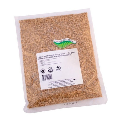 Organic Mustard Seed Whole Yellow 454 Grams by Splendor Garden