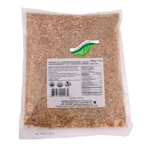 Organic All Purpose Seasoning Salt Free 454g by Splendor Garden