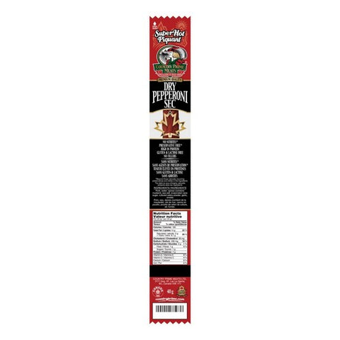 Super Hot Pepperoni Stick 40 Grams (25 Count) by Country Prime Meats