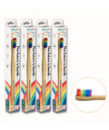 Rainbow Adult Soft Toothbrush 12 Count (12 In Each Set) by The Future Is Bamboo