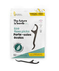 Floss Picks Charcoal Lemon 50 Count (6 Each) by The Future Is Bamboo