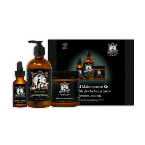 Peppermint And Cedarwood Beard Kit 1 Kit by Educated Beards