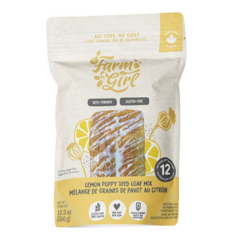 Keto Lemon Poppy Seed Muffin Mix 350 Grams by Farm Girl