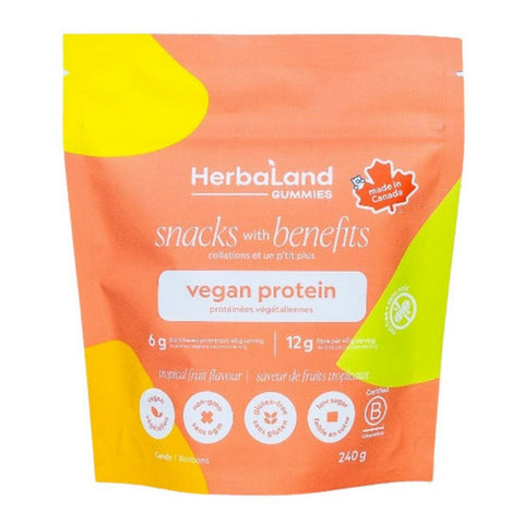Tropical Fruit Protein Gummies 240 Grams (6 Count) by Herbaland
