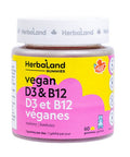 Vegan D3 and B12 Gummies 60 Count by Herbaland
