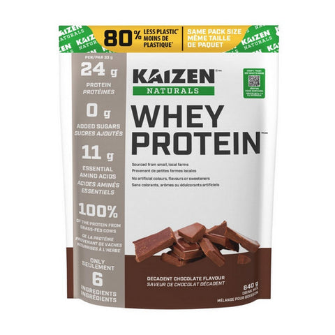 Whey Protein Decadent Chocolate 840 Grams by Kaizen Naturals