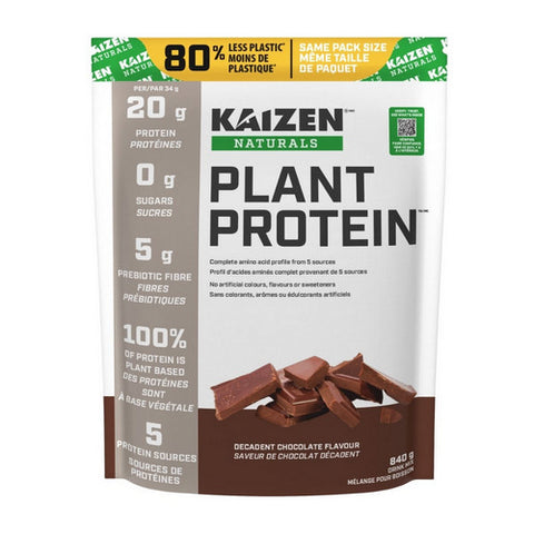 Plant Protein Decadent Chocolate 840 Grams by Kaizen Naturals