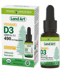 Organic Vegan Vitamin D3 13.5 Ml by Land Art